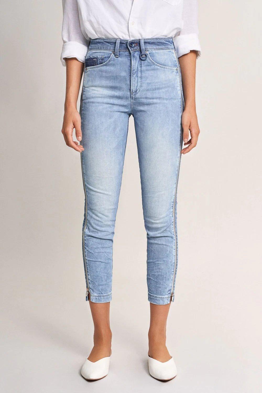 Blue Push In Capri Premium Jeans, , large image number 3