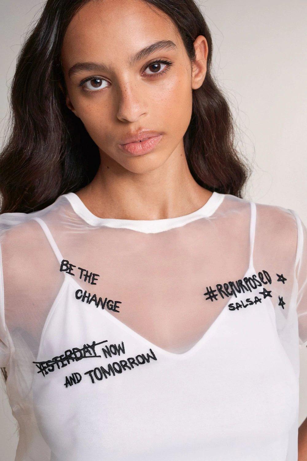 Beige Premium Transparent T-Shirt, , large image number 2