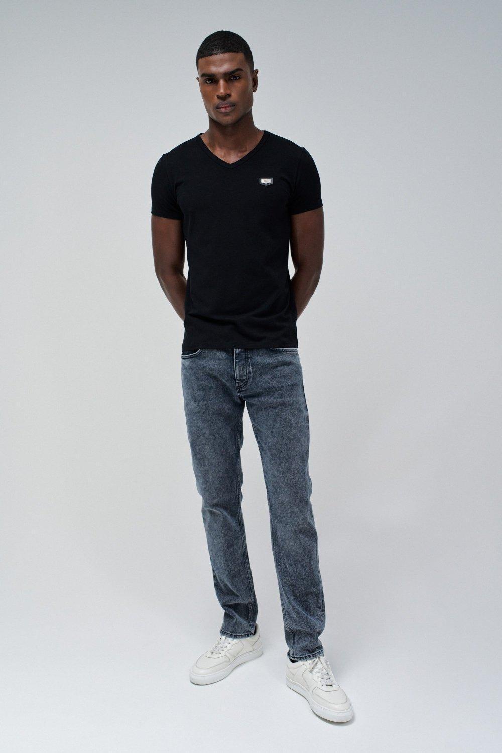 Black Solid Basic T-Shirt, , large image number 5