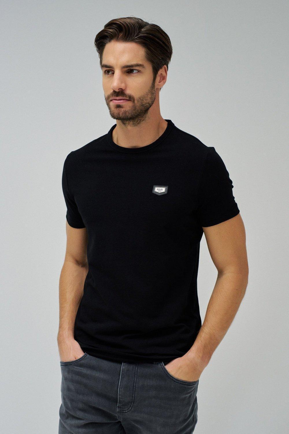 Metal Badge T-Shirt&nbsp;, Black, medium