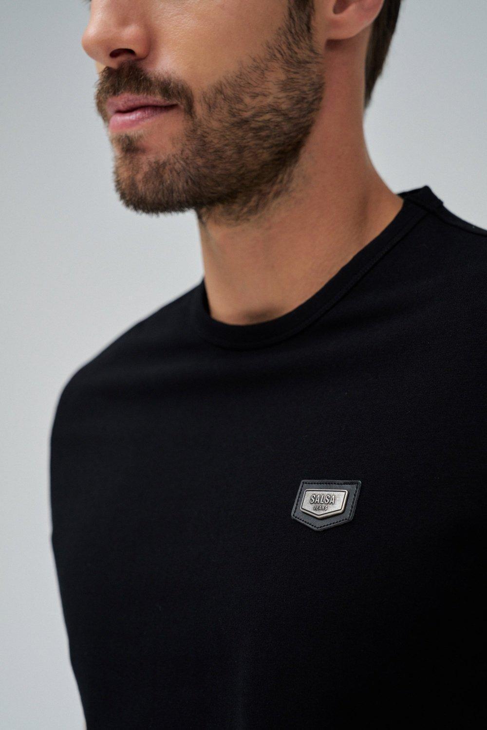 Metal Badge T-Shirt, Black, large image number 4