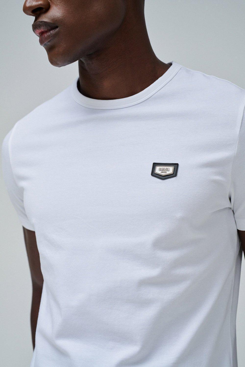 Metal Badge T-Shirt&nbsp;, White, medium