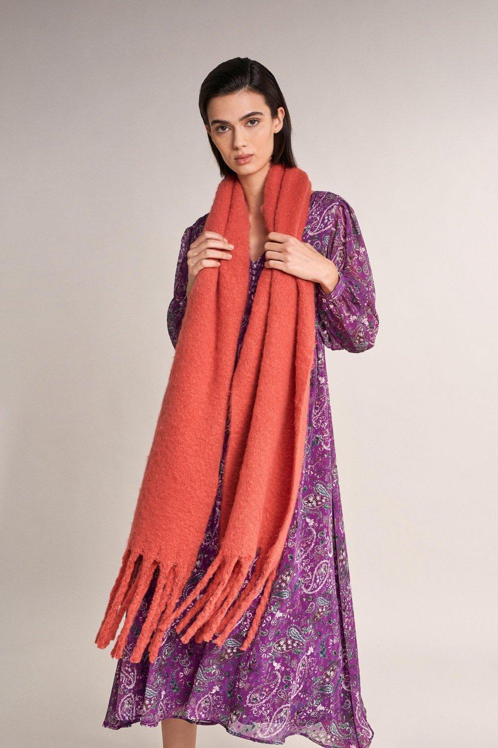 Pink Warm Fluffy Scarf, Women, , large image number 0