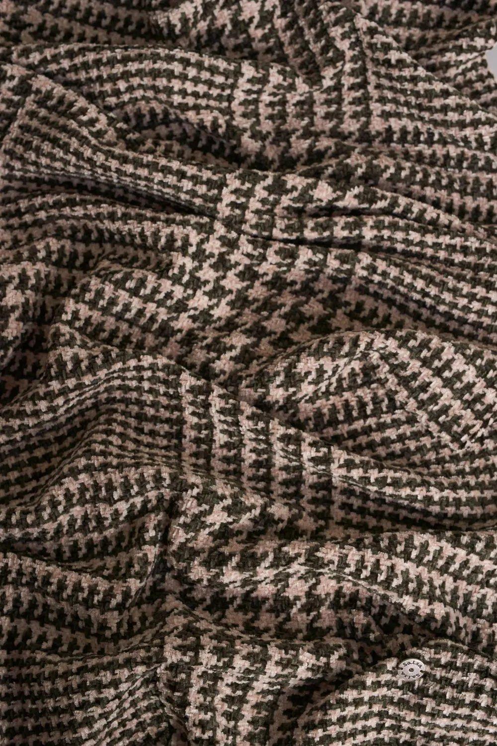 Green Checkered Chenille Scarf, Women, , large image number 4