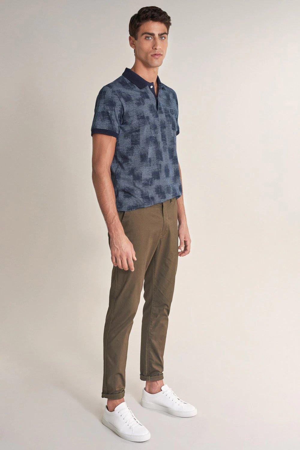 Blue All-Over Design Polo Shirt, , large image number 2