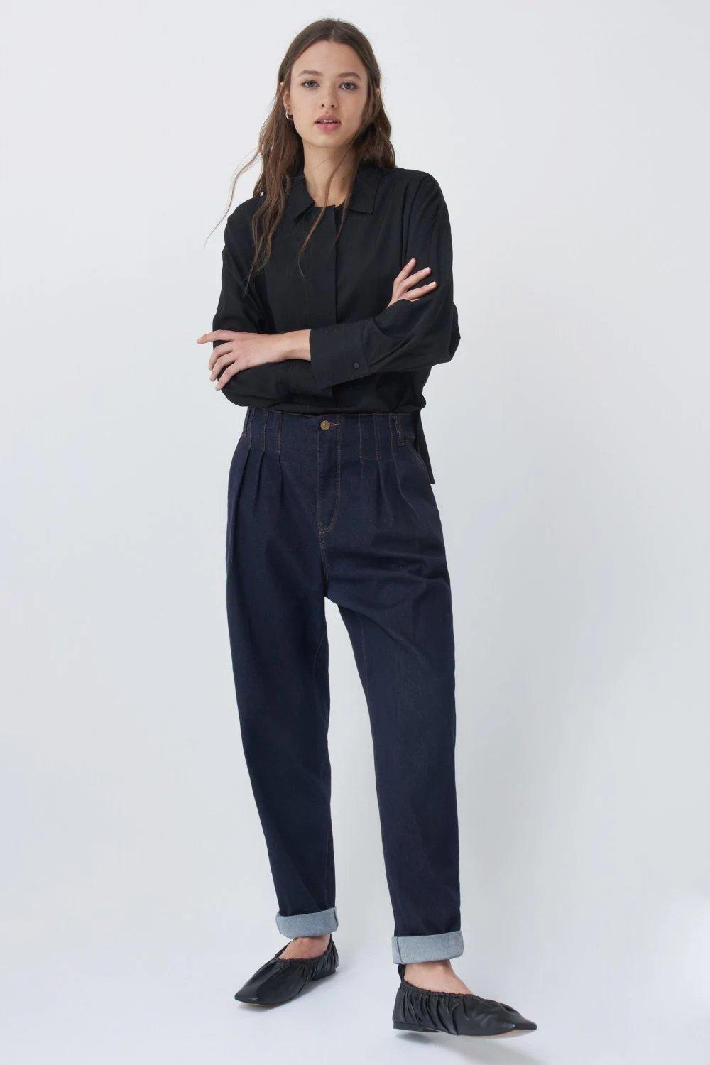 Black Collared Tunic, Black, large image number 1
