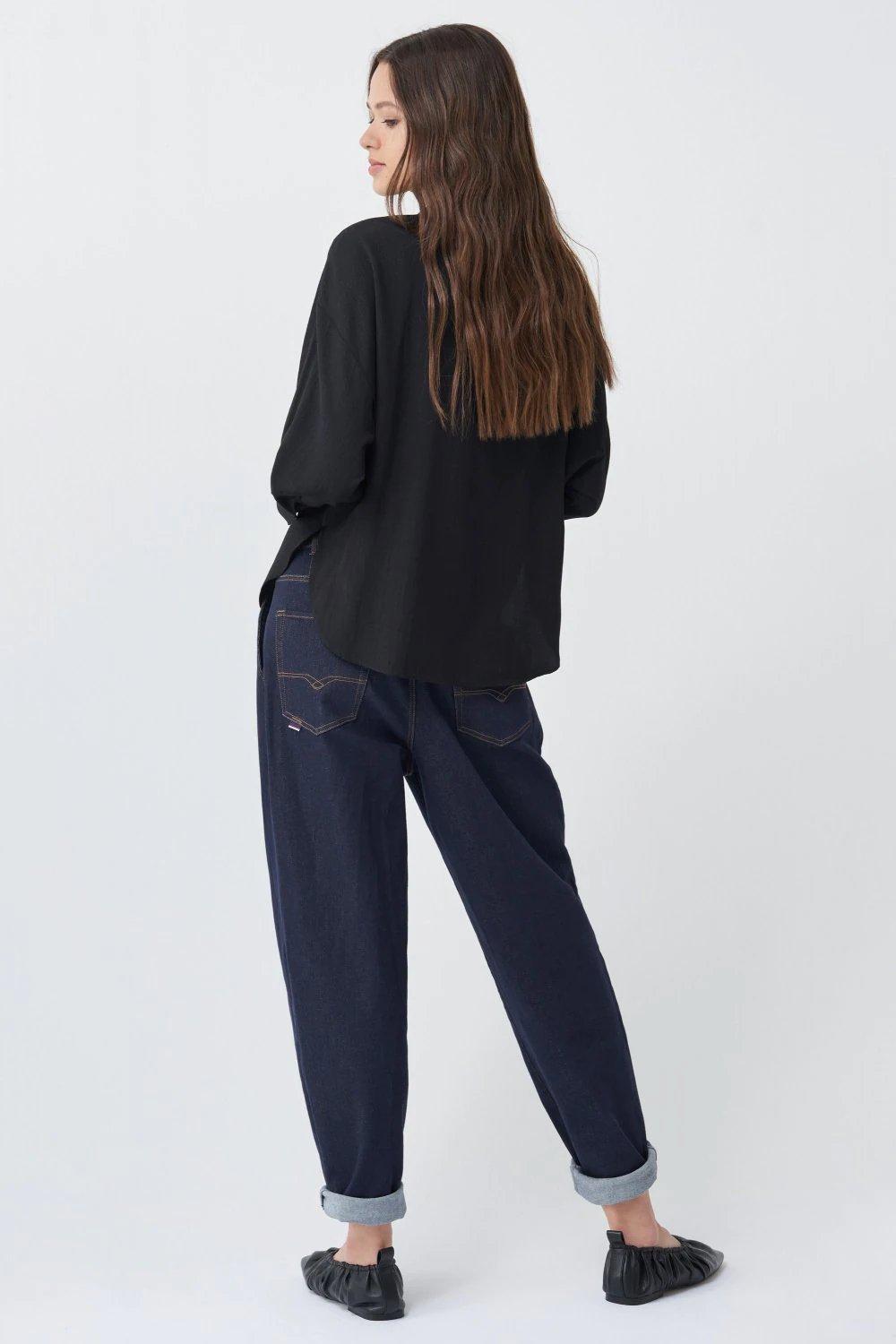 Black Collared Tunic, Black, large image number 3