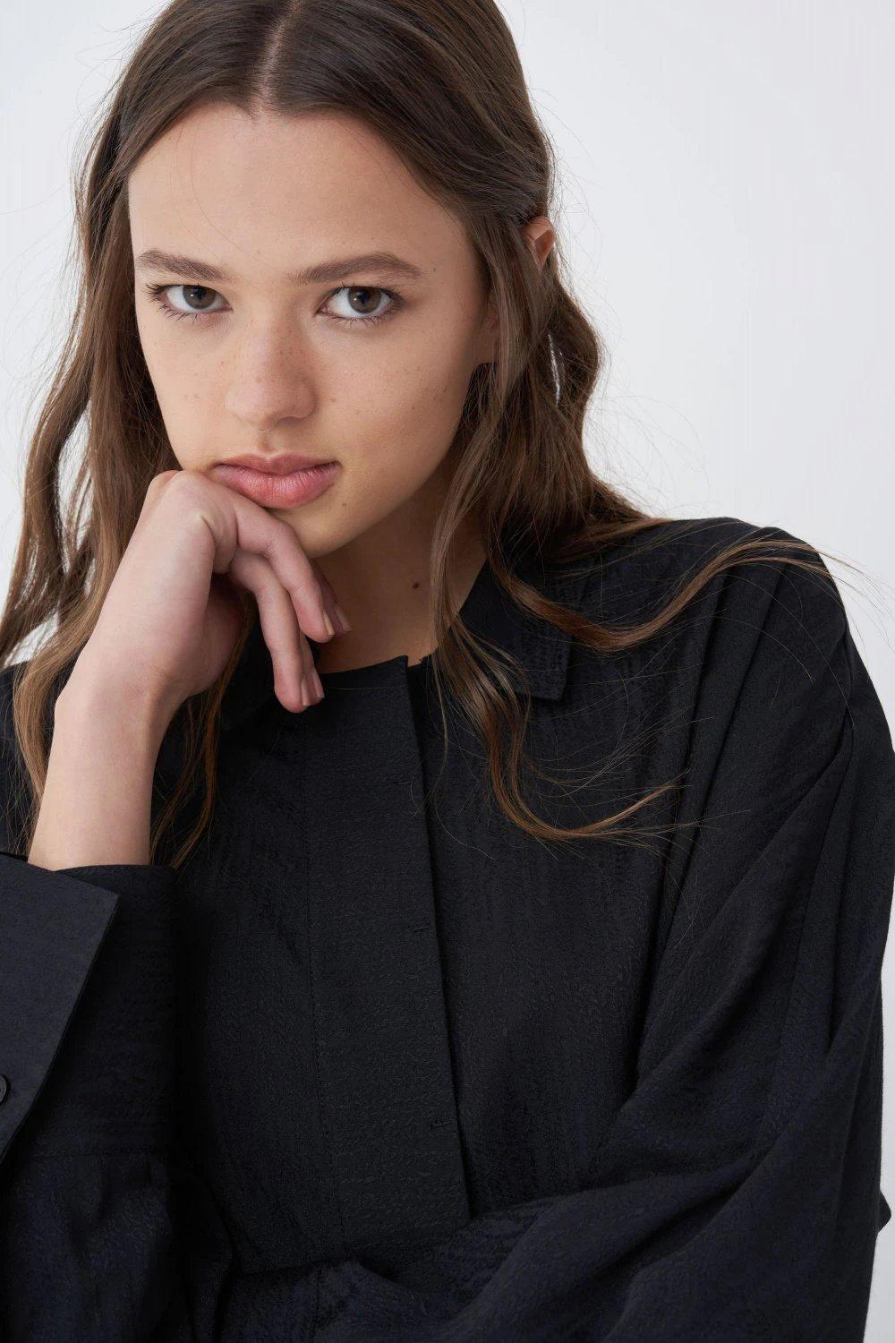 Black Collared Tunic, Black, large image number 4