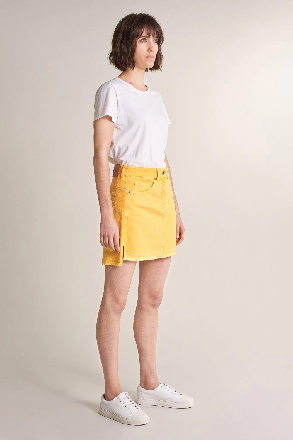 Yellow Push In Secret Glamour Mini Skirt, , large image number 0