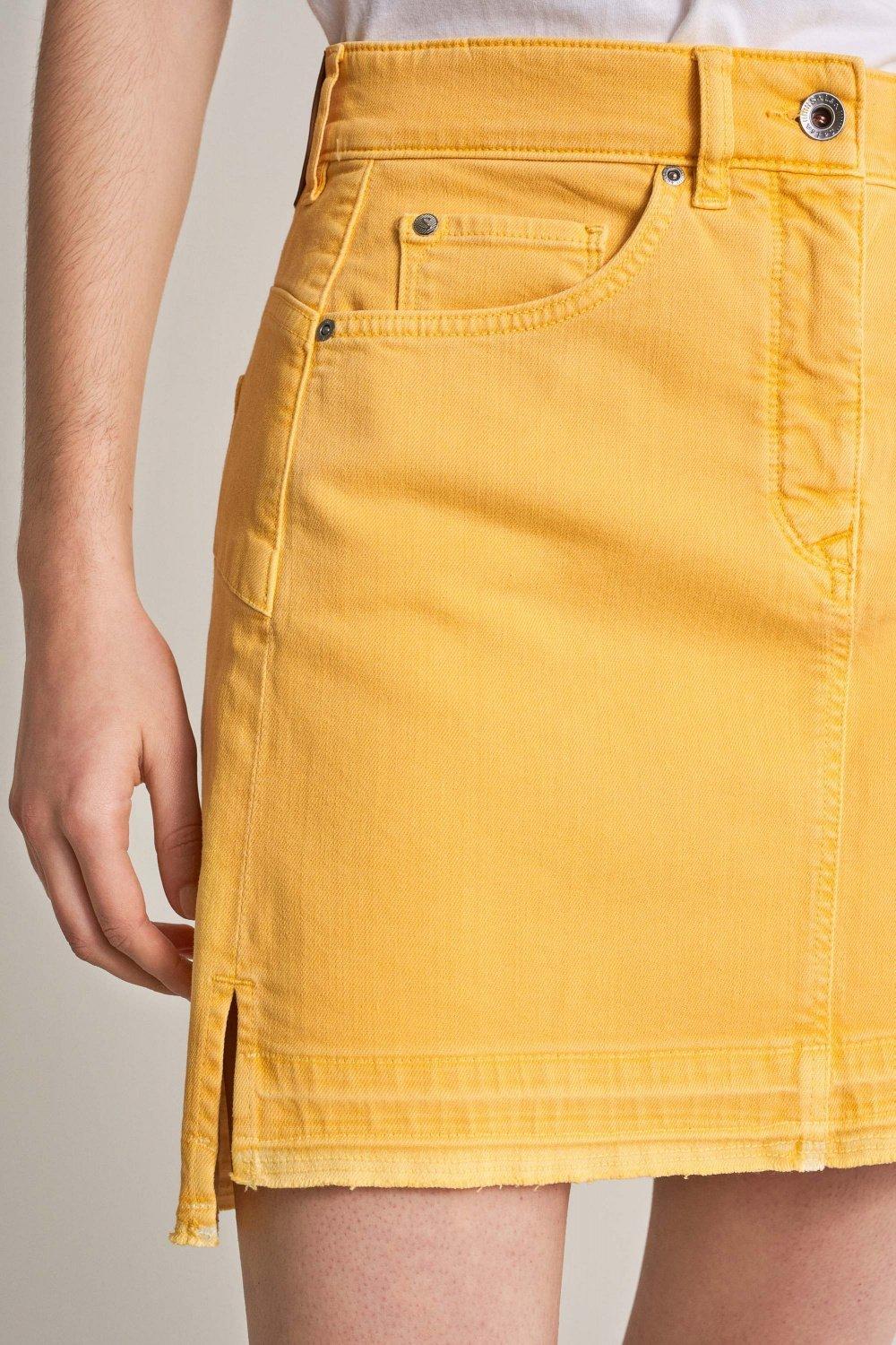 Yellow Push In Secret Glamour Mini Skirt, , large image number 4