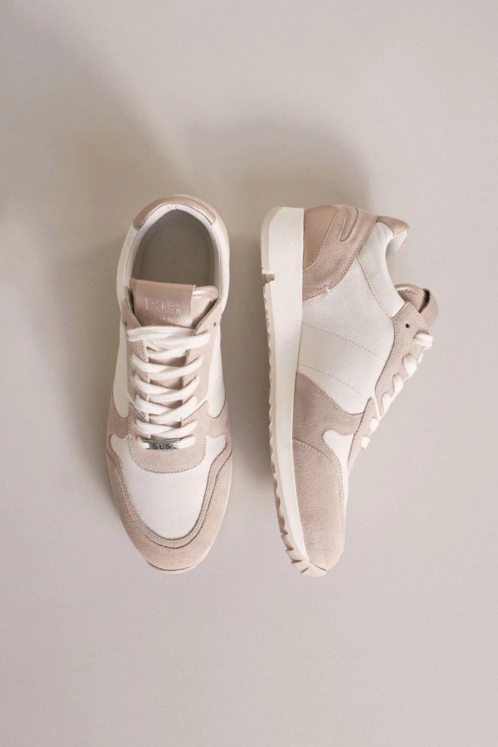 Beige Grooved Trainer, , large image number 4