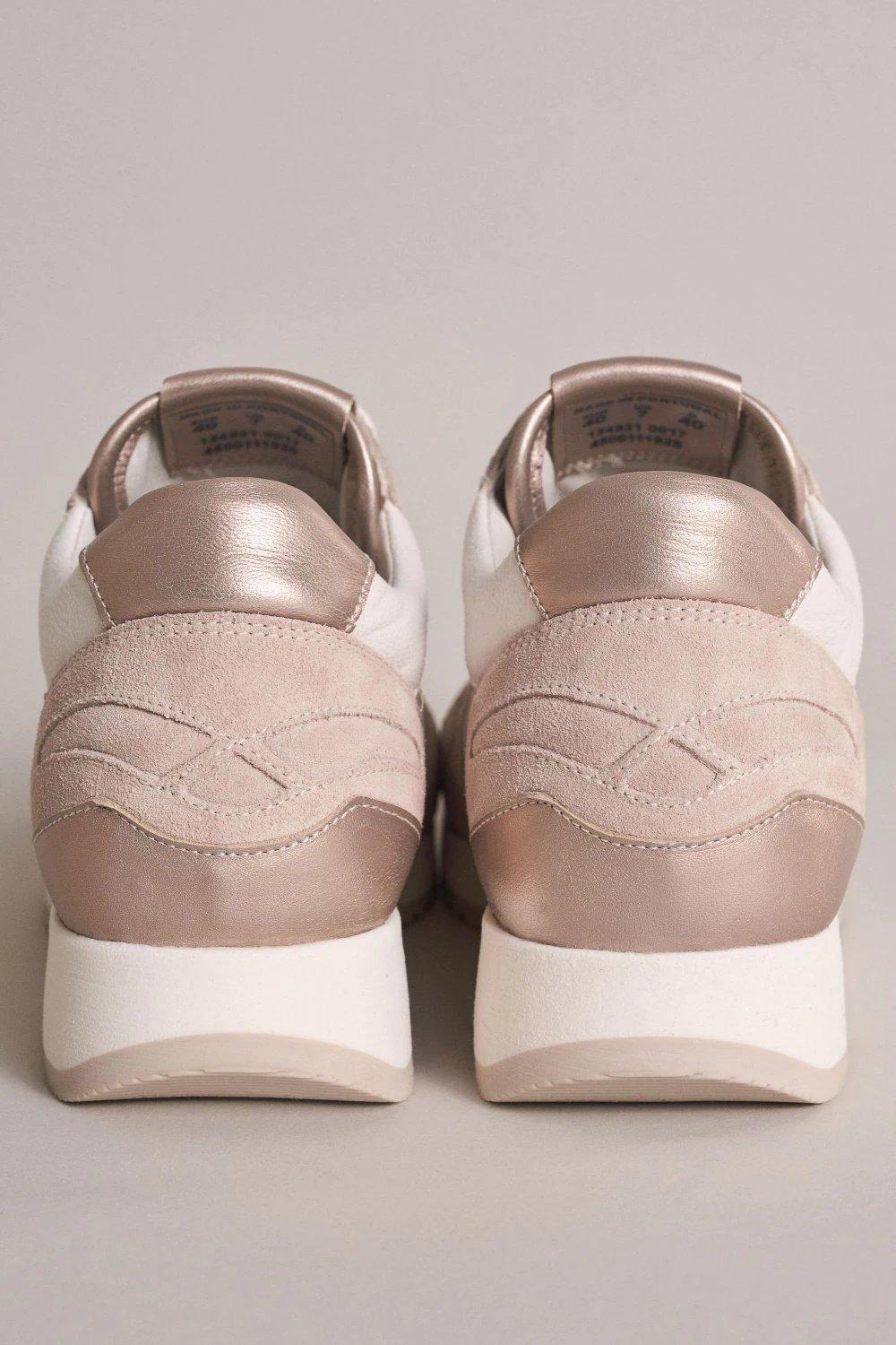 Beige Grooved Trainer, , large image number 6