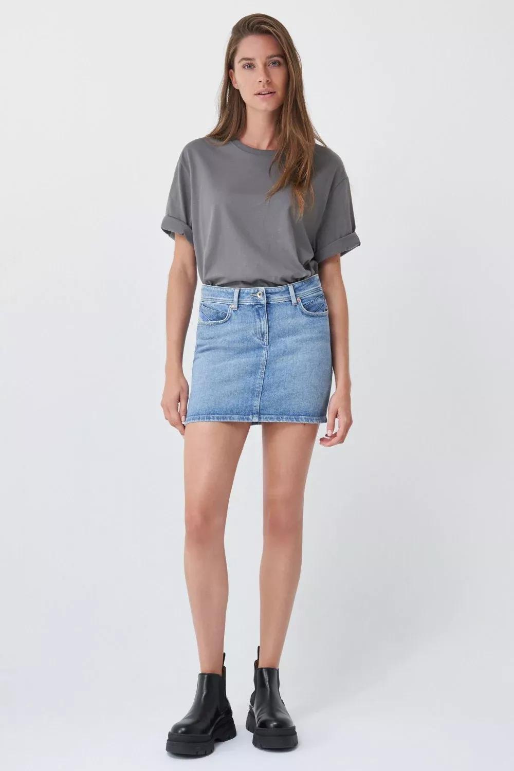 Blue Push Up Shape Up Denim Mini-Skirt, , large image number 3