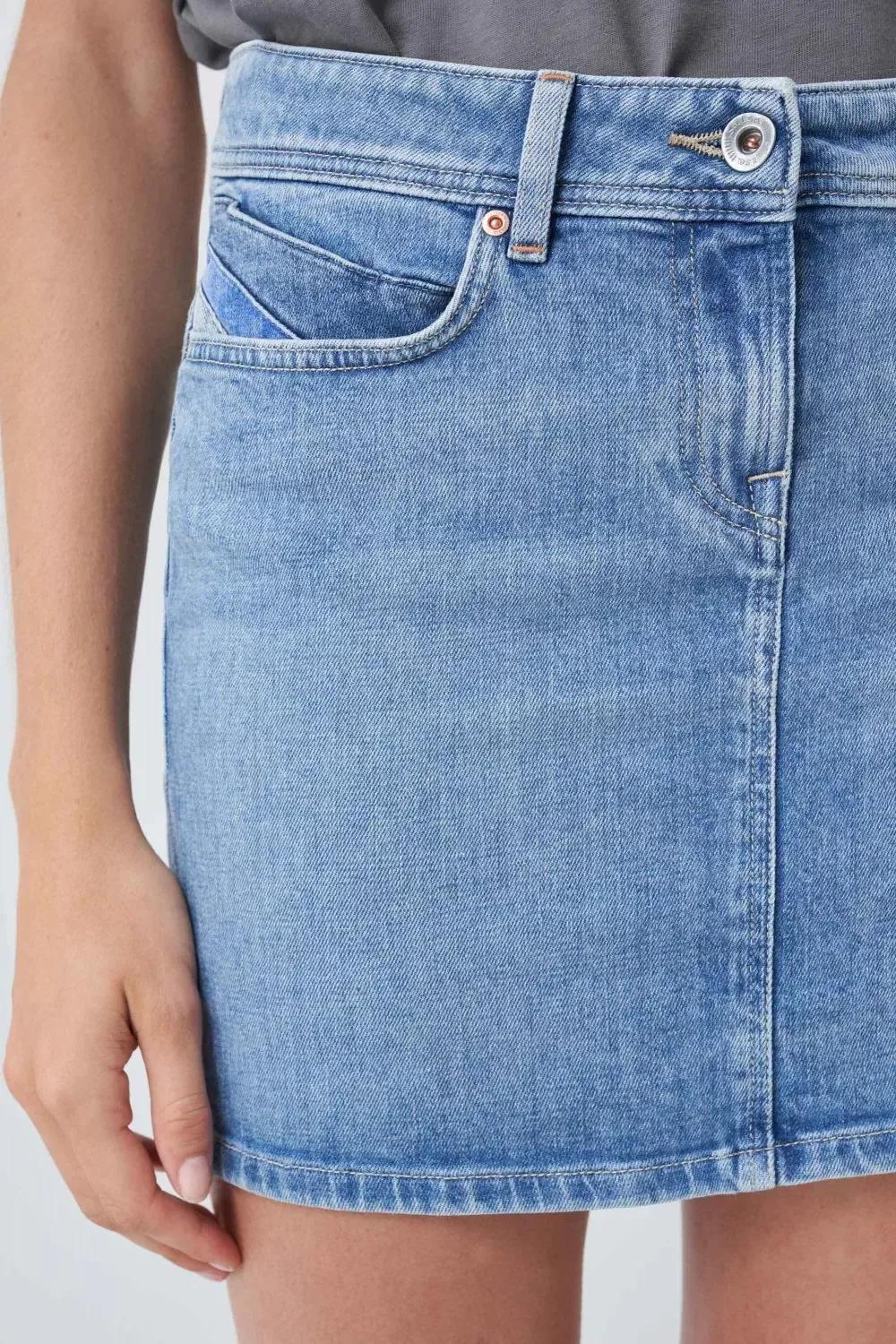 Blue Push Up Shape Up Denim Mini-Skirt, , large image number 4