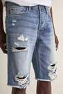 Salsa Jeans - Blue Loose Slim Ripped Denim Shorts, Men