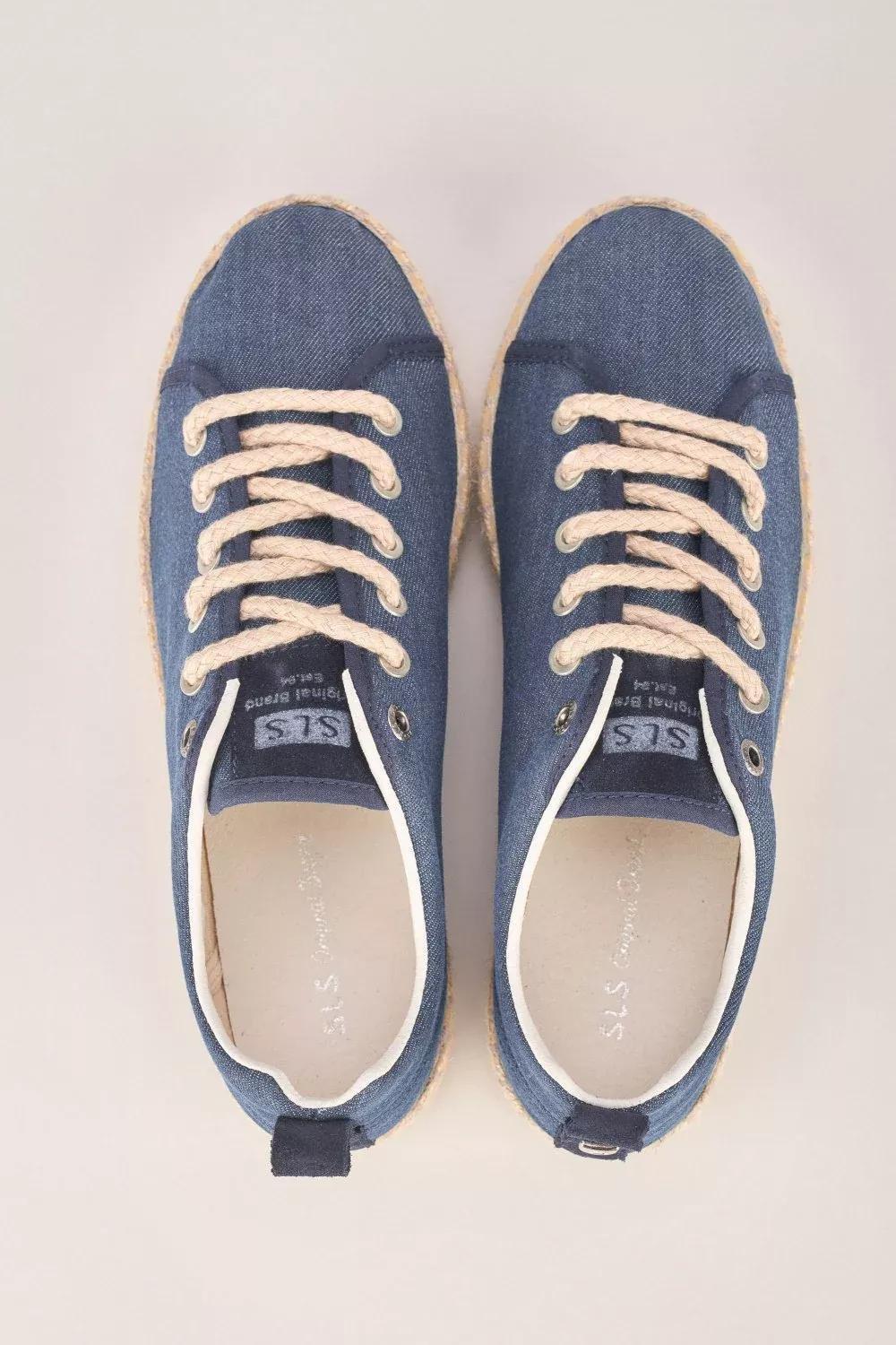 Blue Cord Sole Espadrille Trainer, , large image number 2