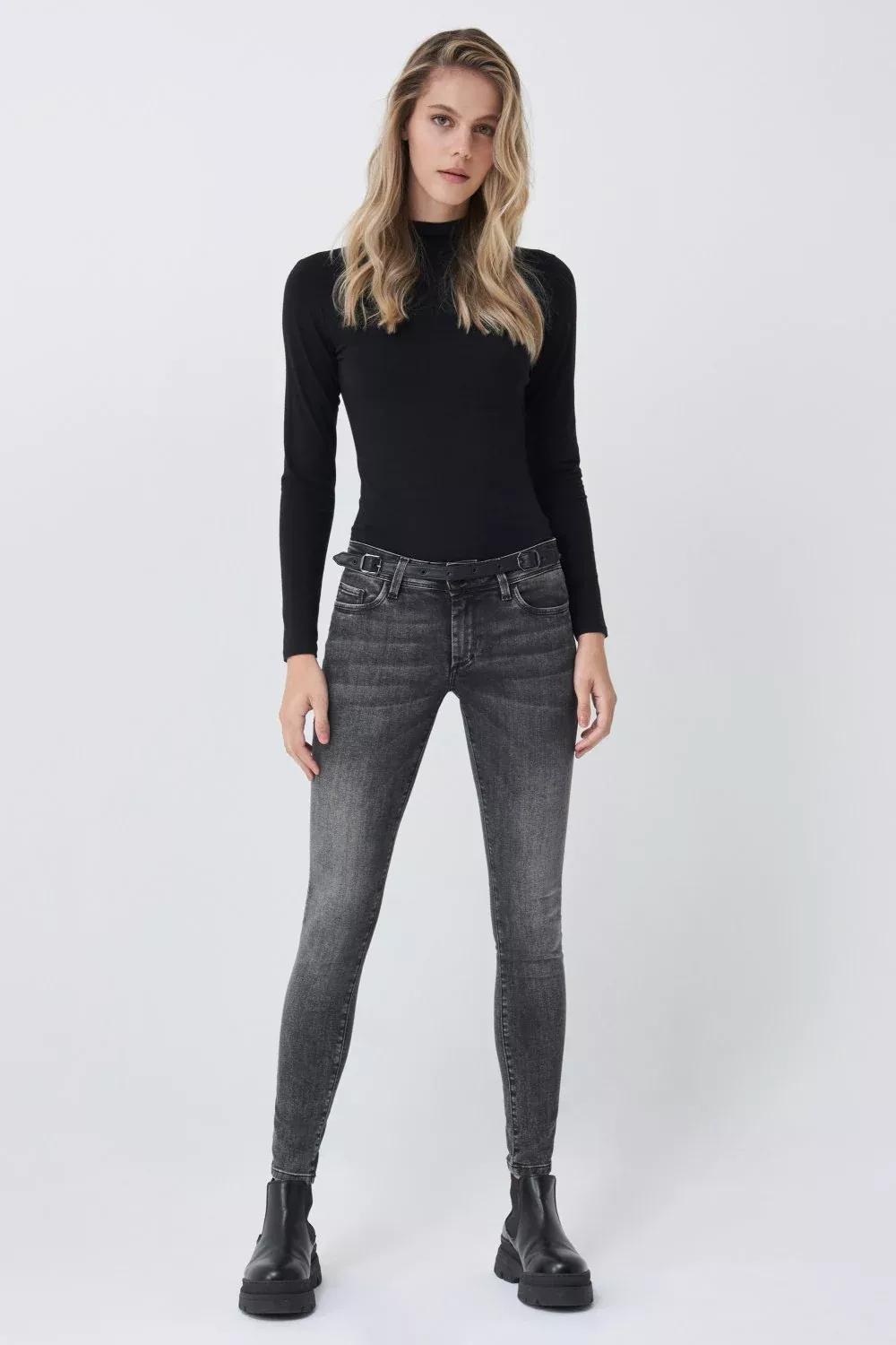 Black Push Up Skinny Jeans, , large image number 3