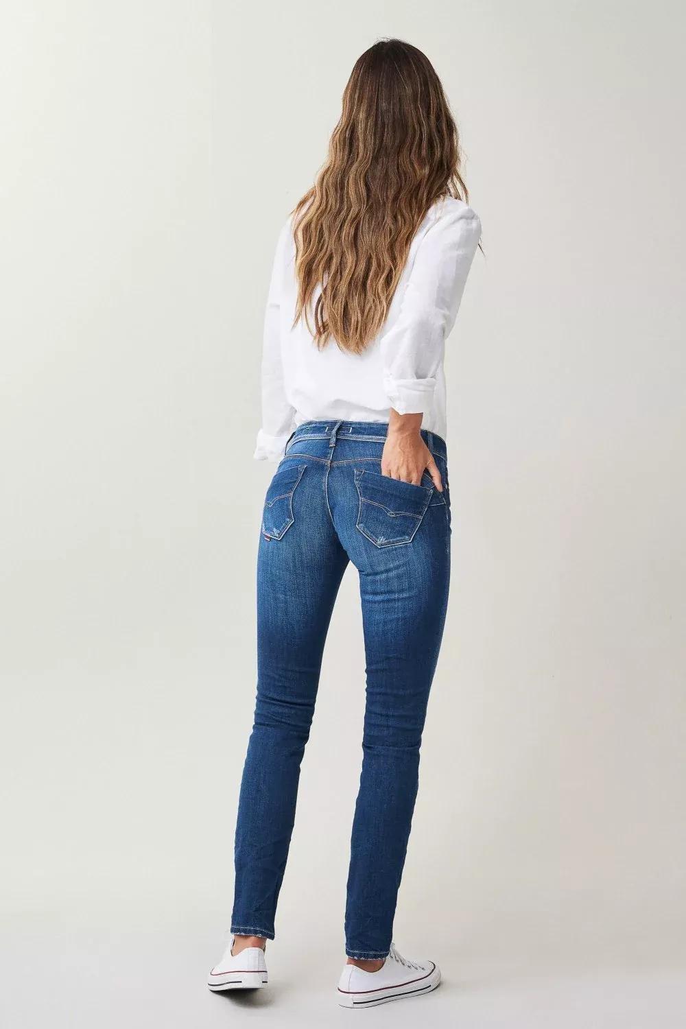 جينز بوش أب سليم أزرق, , large image number 2