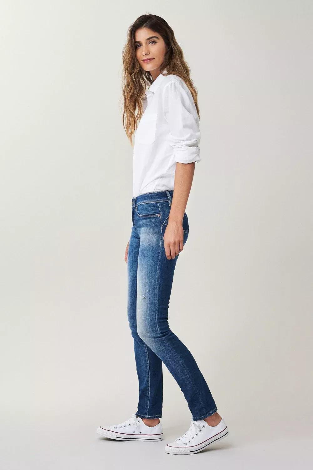 جينز بوش أب سليم أزرق, , large image number 4