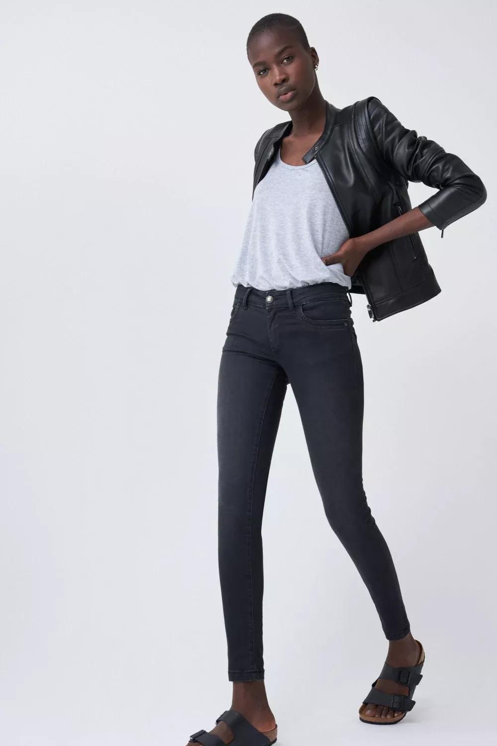 سراويل ضيقة ناعمة الملمس أسود مع د"ع للاعلى ،نسائي, , large image number 1