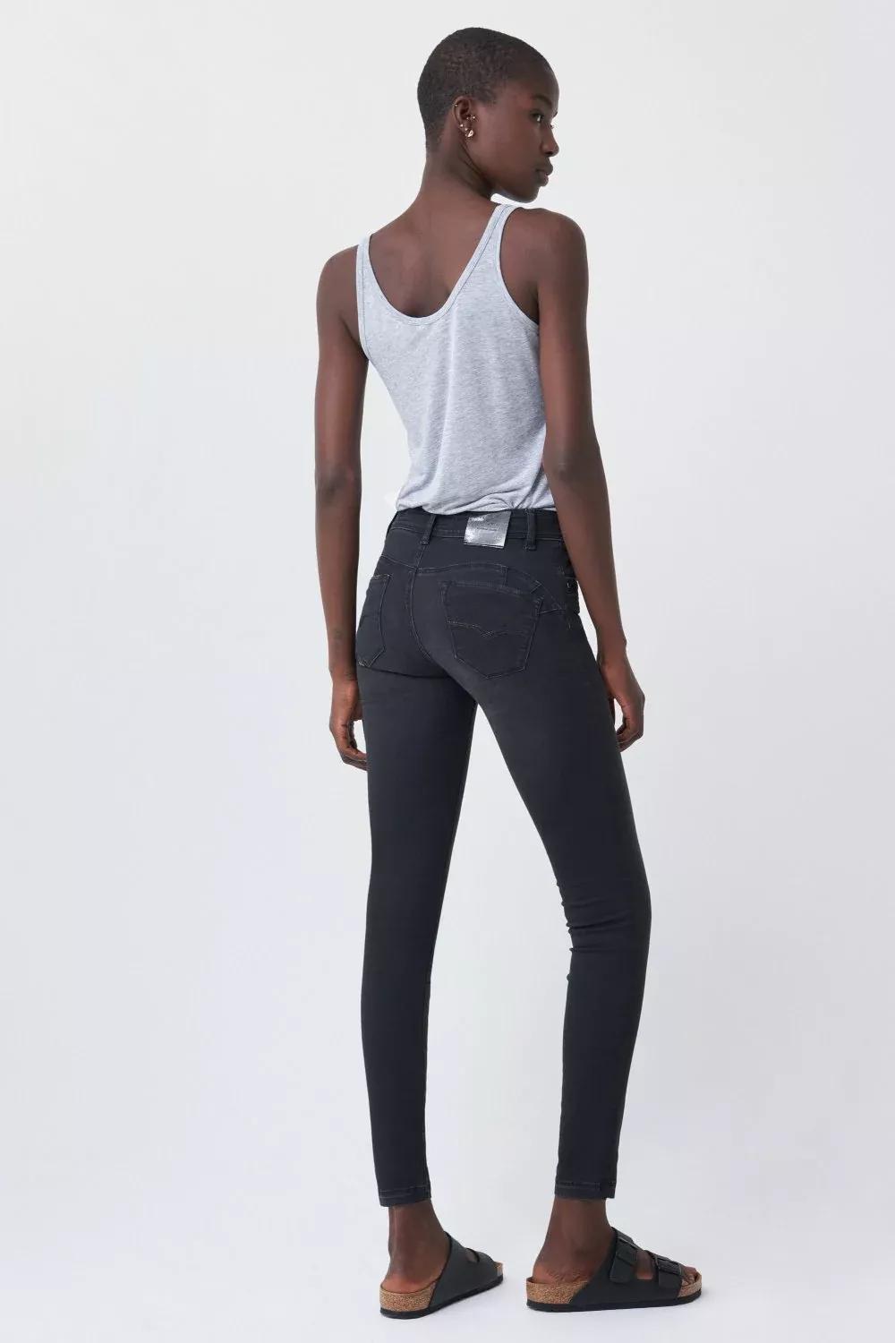 سراويل ضيقة ناعمة الملمس أسود مع د"ع للاعلى ،نسائي, , large image number 3