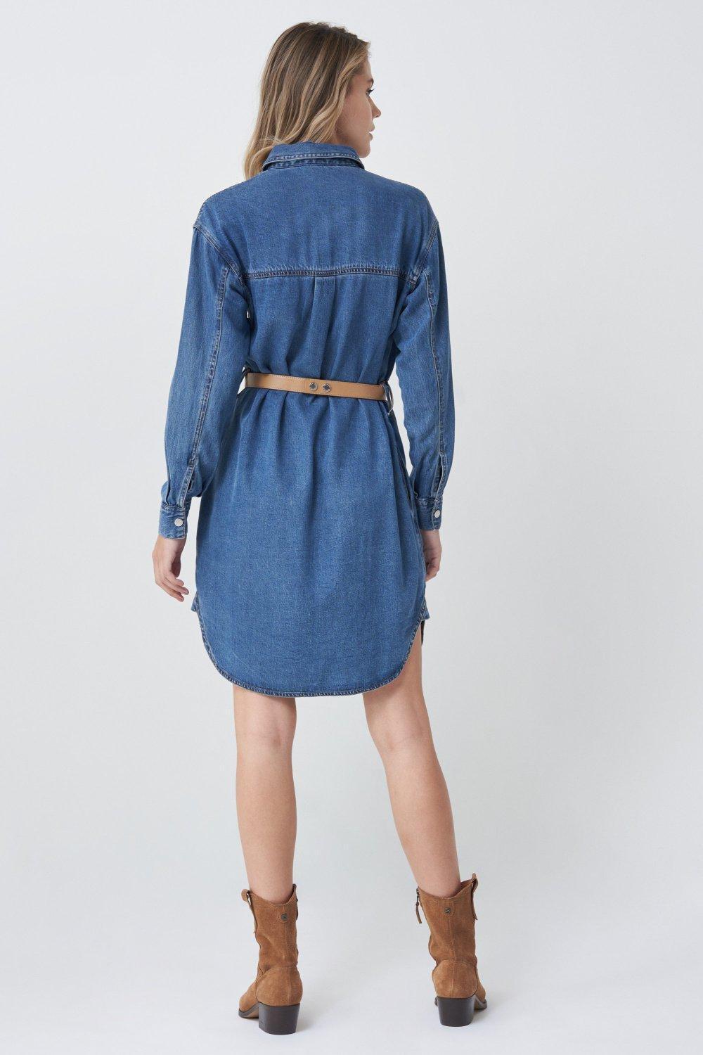 Blue Lyocell Dress, , large image number 3