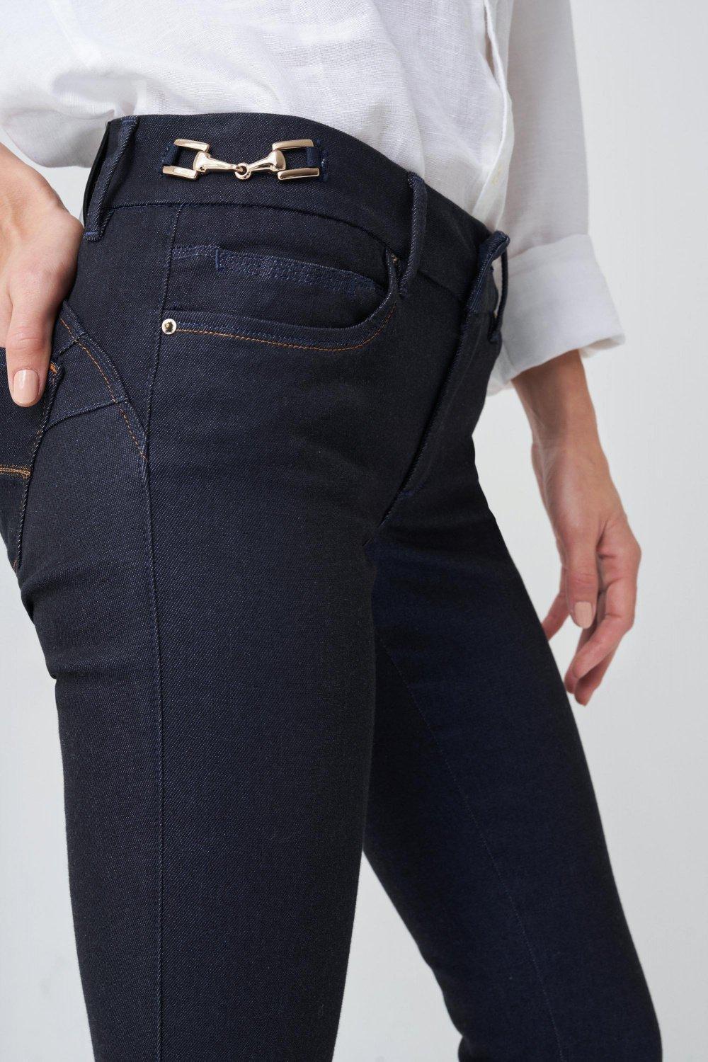 Blue Push Up Wonder Cropped Jeans, Blue, large image number 4