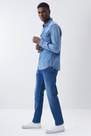 Salsa Jeans - Blue Fit Slim Denim S-Repel Shirt, Men