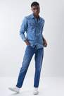 Salsa Jeans - Blue Fit Slim Denim S-Repel Shirt, Men