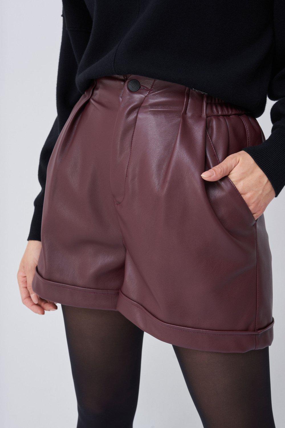 Purple High Waisted Shorts, , large image number 1