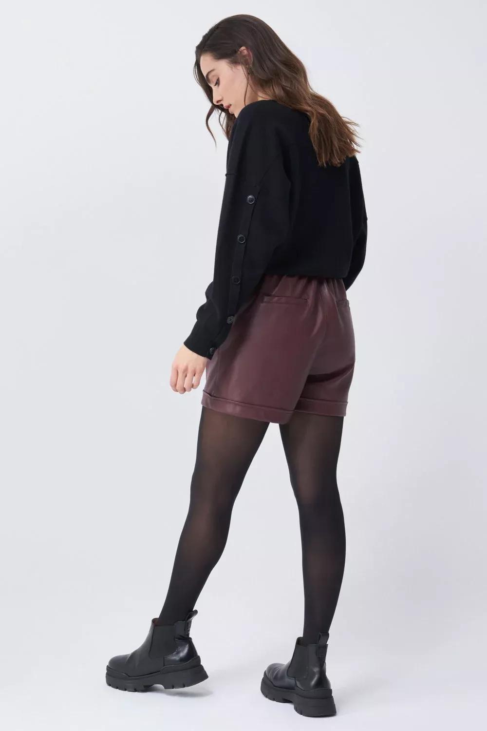 Purple High Waisted Shorts, , large image number 2