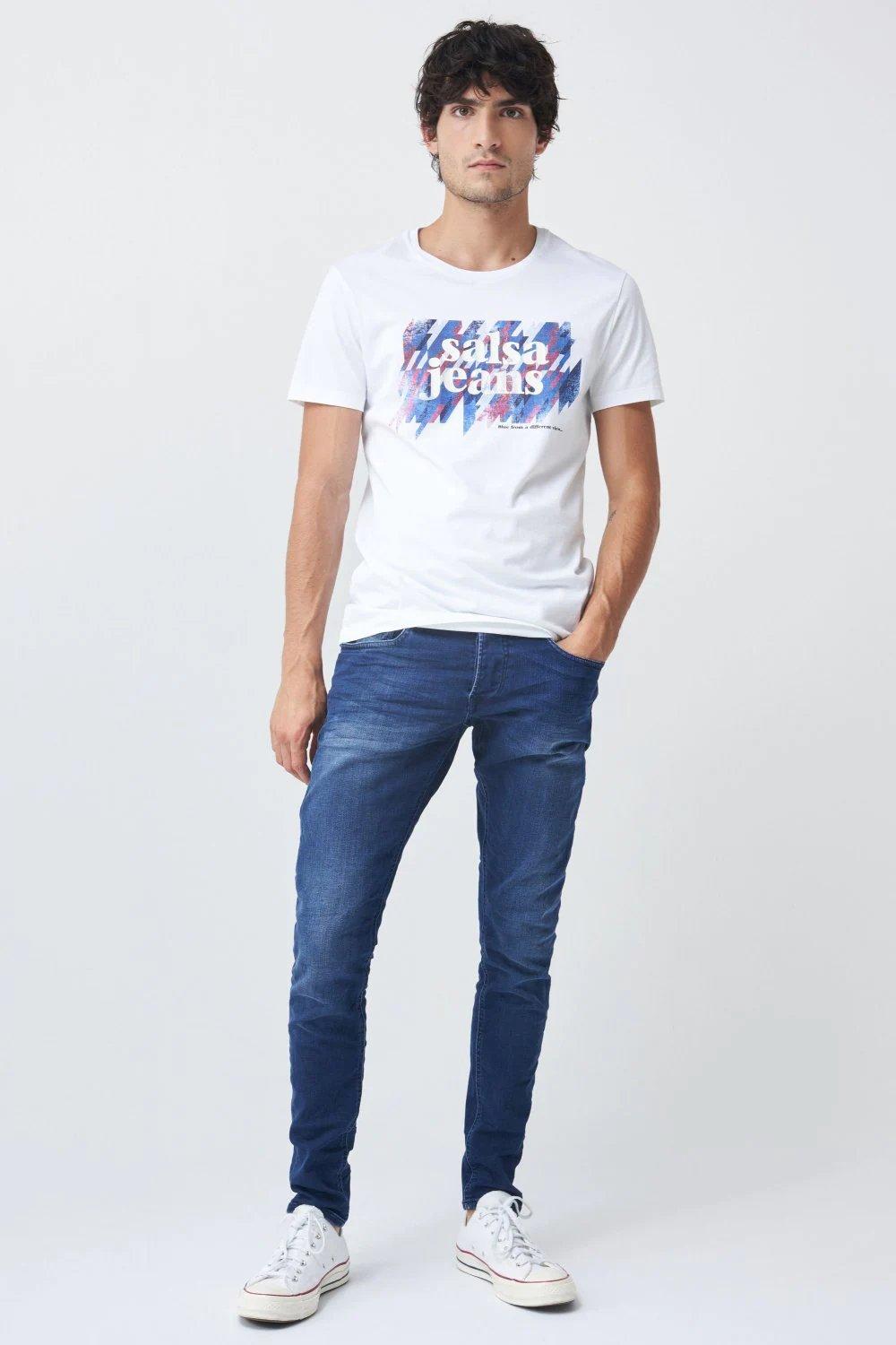 White Print Branded T-Shirt, , large image number 0