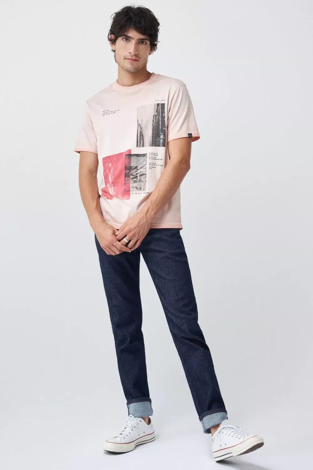 Pink Graphic Cotton City T-Shirt, , large image number 0