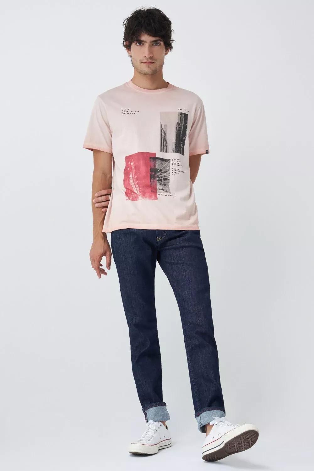 Pink Graphic Cotton City T-Shirt, , large image number 1