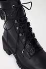 Salsa Jeans - Black Military Style Ankle Boots And Chunky Heel