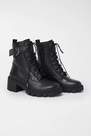 Salsa Jeans - Black Military Style Ankle Boots And Chunky Heel