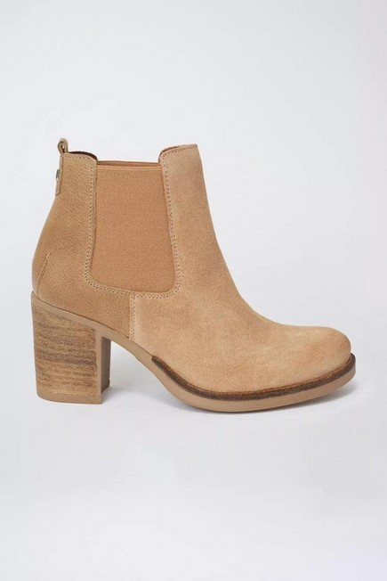 Salsa Jeans - Beige Suede Classic Heel Ankle Boot