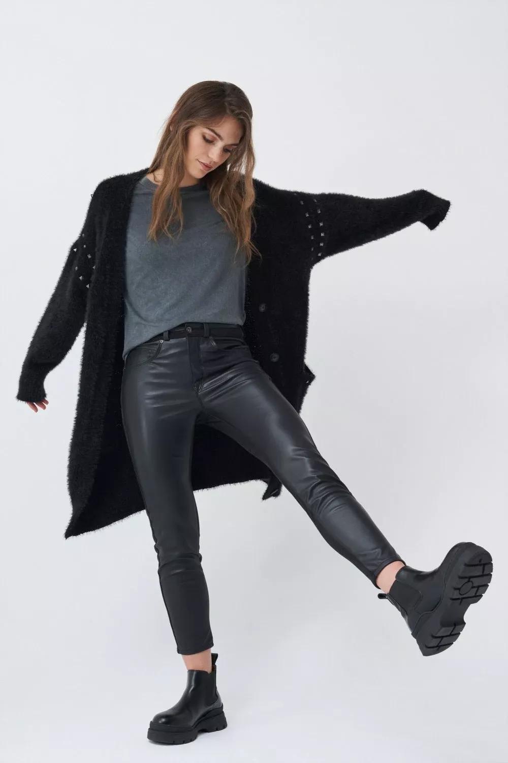 Black Push In Secret Glamor Capri Trousers, , large image number 1