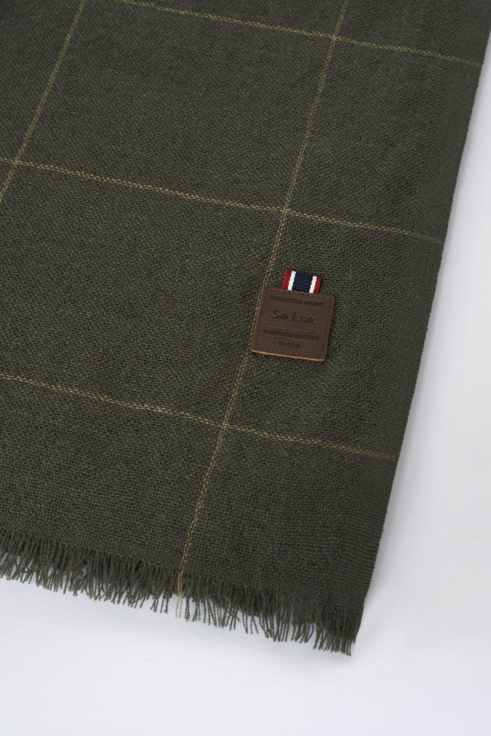 Green Light Plaid Print Scarf, Men, , large image number 2