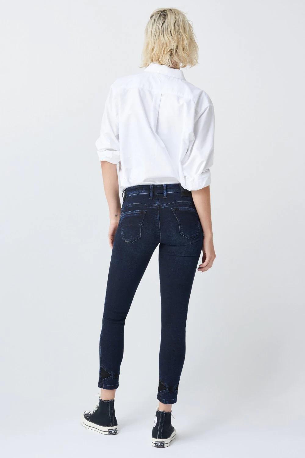 Blue Push Up Wonder Cropped Jeans, , large image number 3