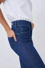 Salsa Jeans - بنطلون جينز كابري  باللون الأزرق مع تطريز على الحاشية ،نسائي
