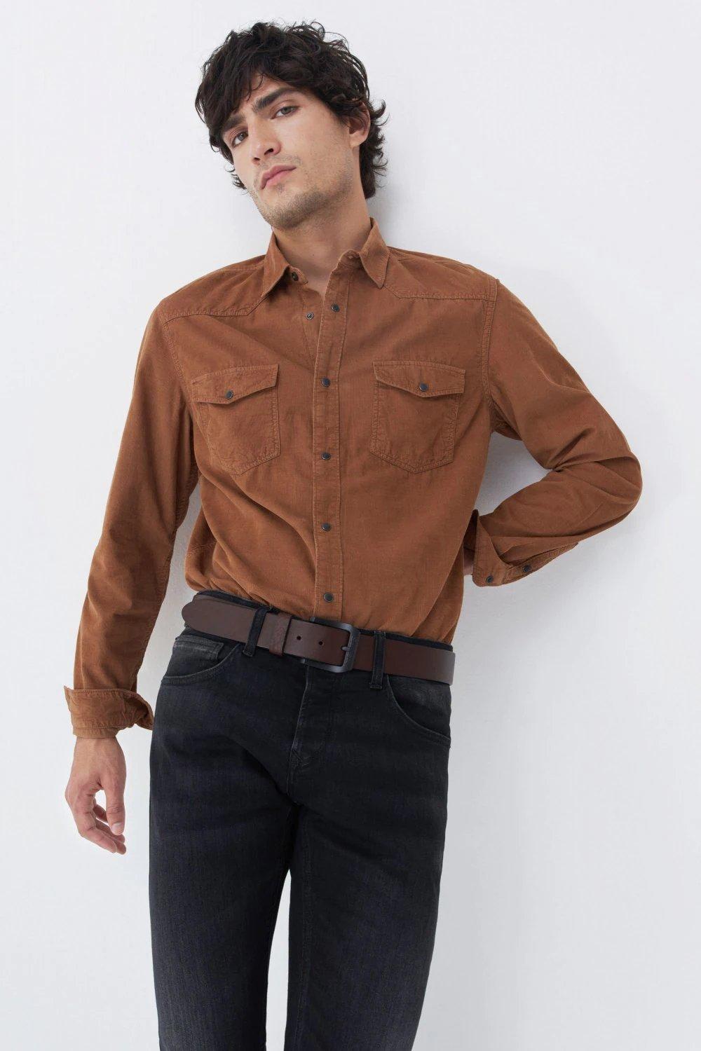 Brown Premium Leather Belt, , large image number 0