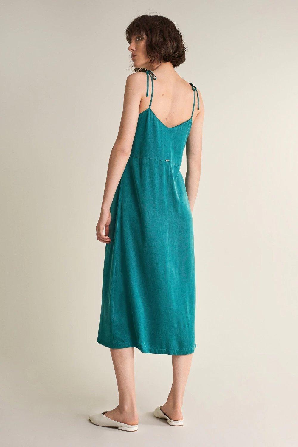 Blue Strapless Empire Dress, , large image number 3