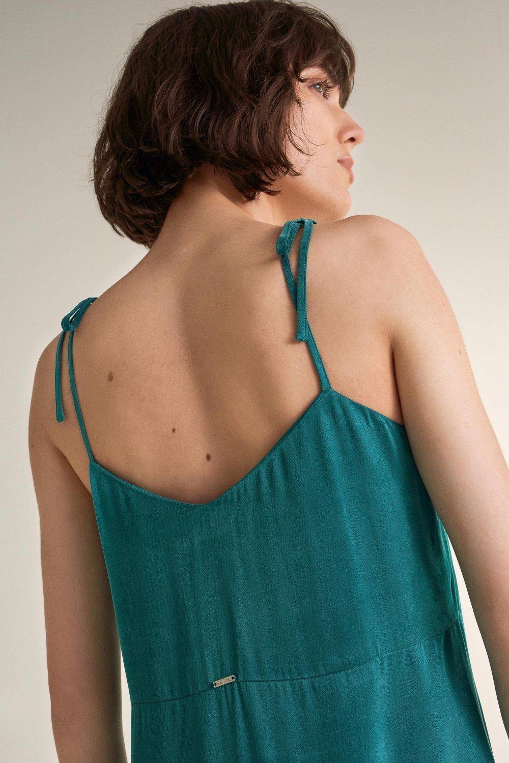 Blue Strapless Empire Dress, , large image number 4