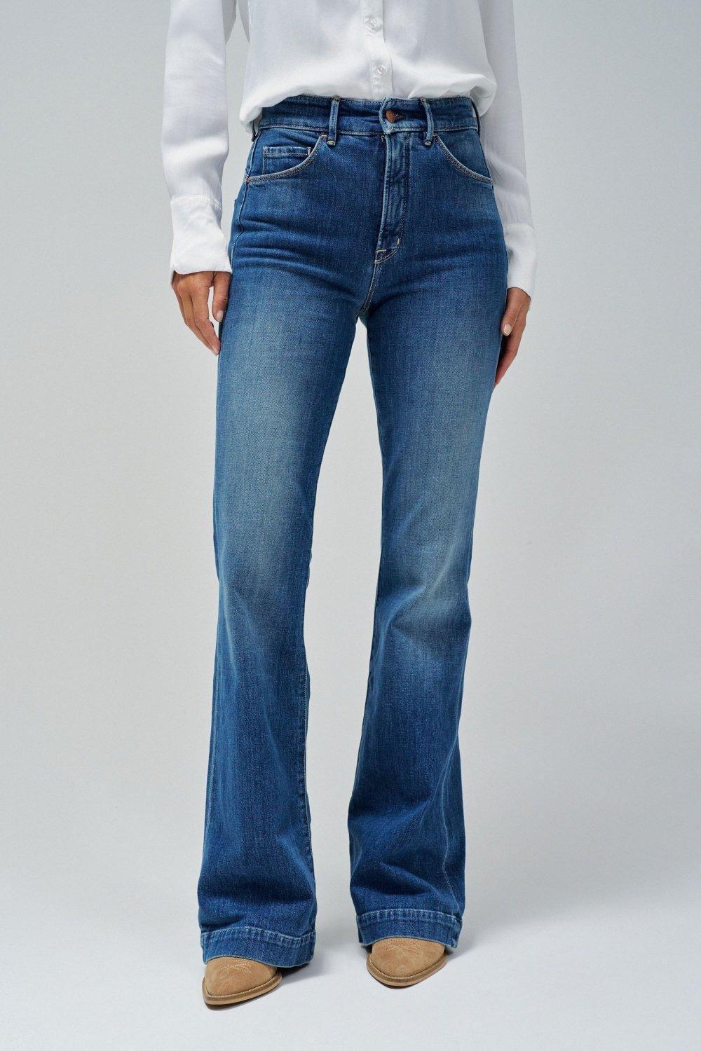 Push In Secret Glamour Flare Jeans, Blue, medium
