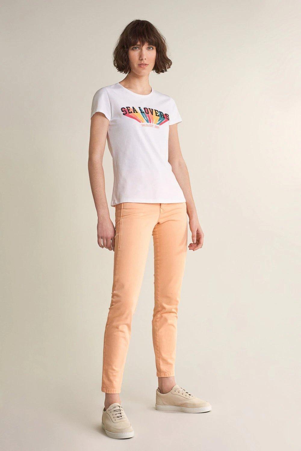 White Graphic T-Shirt, White, large image number 2