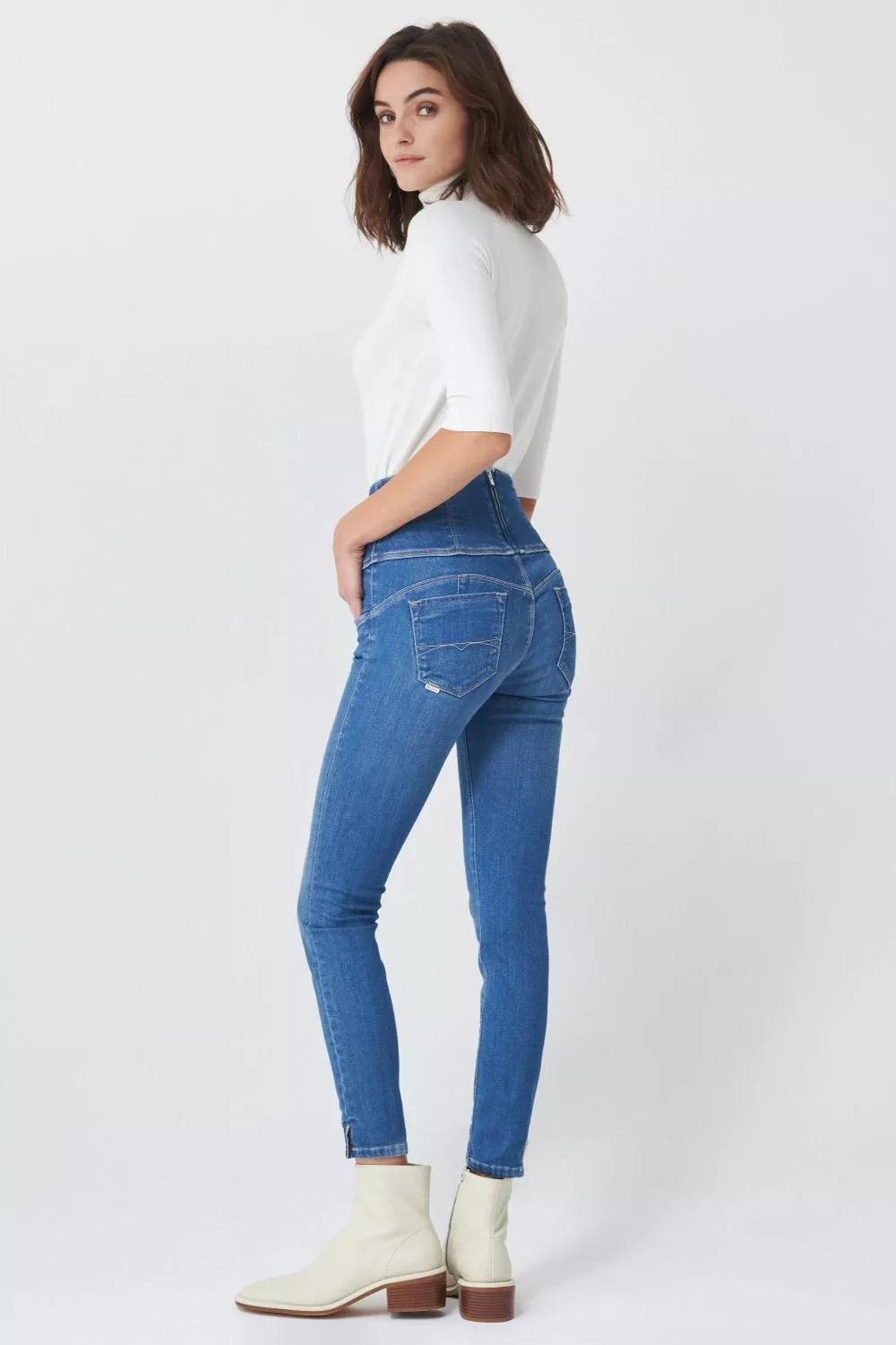 Blue Cropped Diva Jeans, , large image number 3