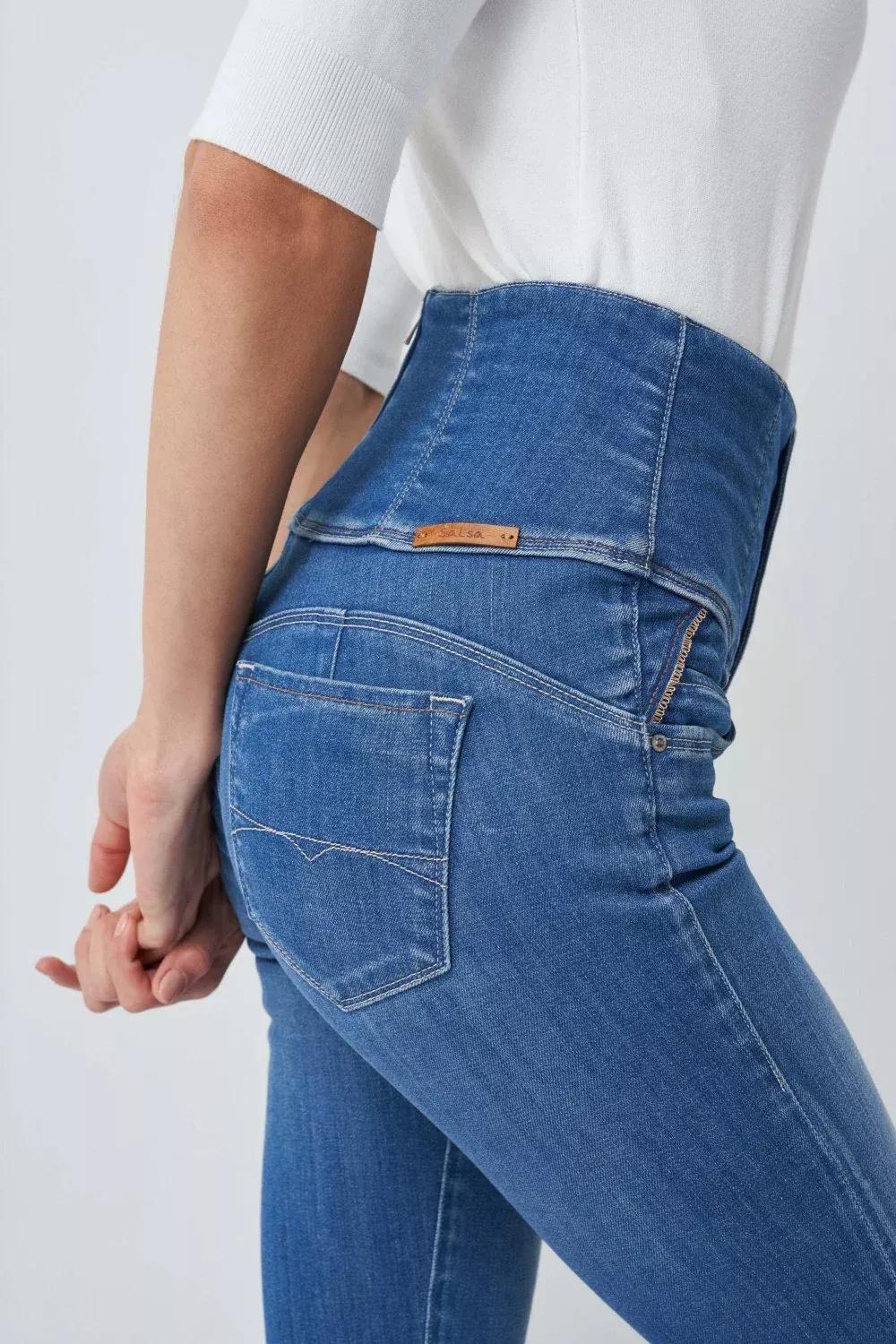 Blue Cropped Diva Jeans, , large image number 4