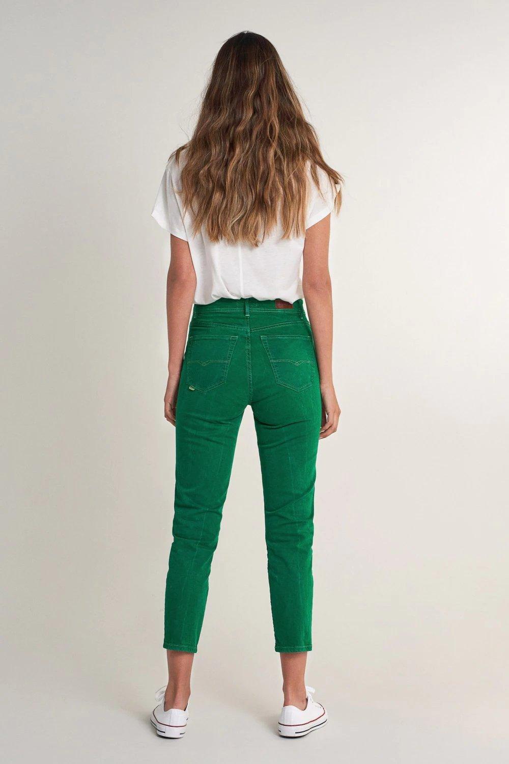 Green Colette Cropped Jeans Colour Block, , large image number 2
