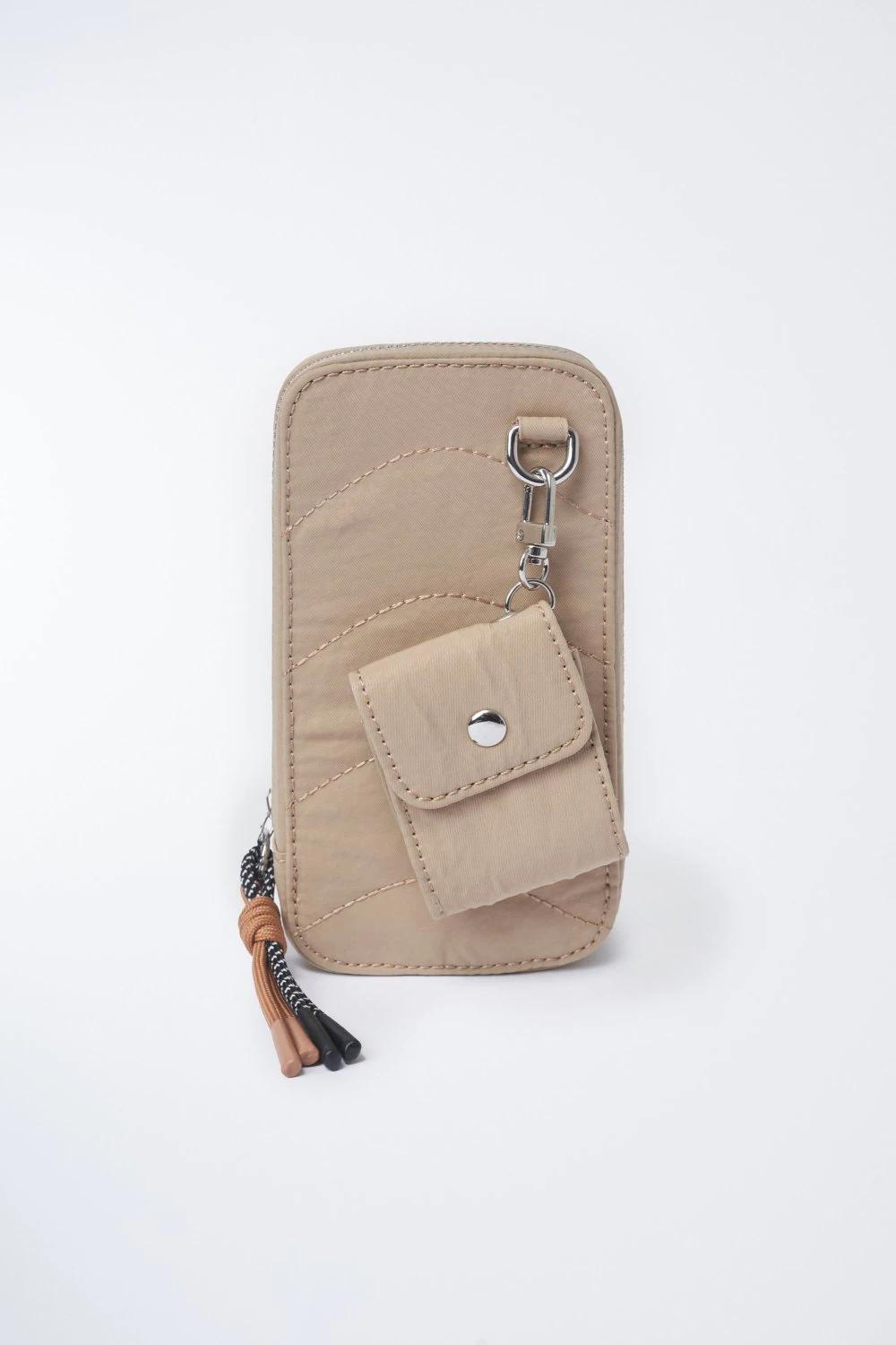 Beige Mobile Phone + Nylon Airpods Pouch, , large image number 1